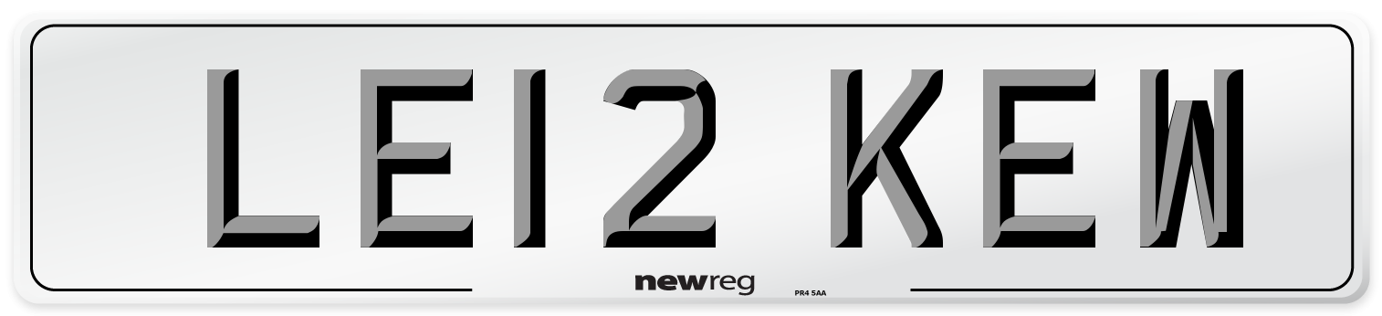 LE12 KEW Number Plate from New Reg